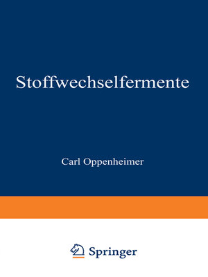 cover image of Stoffwechselfermente